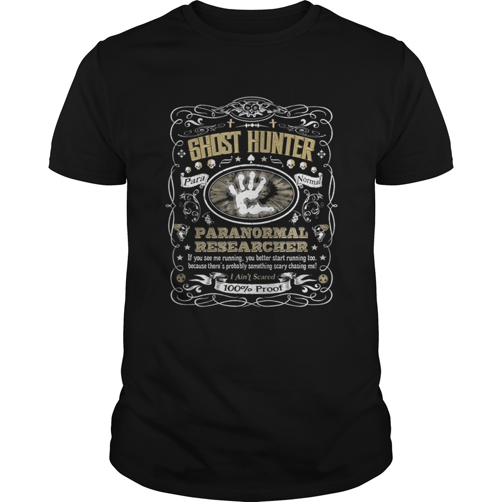 Whiskey Label Ghost Hunter Tshirt